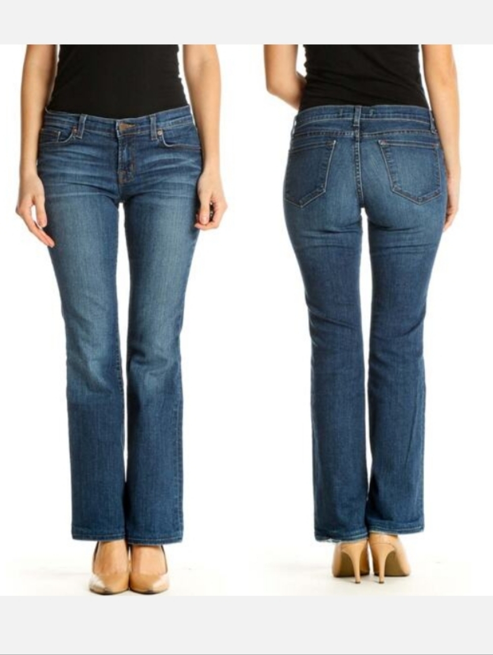 J Brand Womens the Boot Leg Low Rise Flare Jean in Dark Vintage Size 27